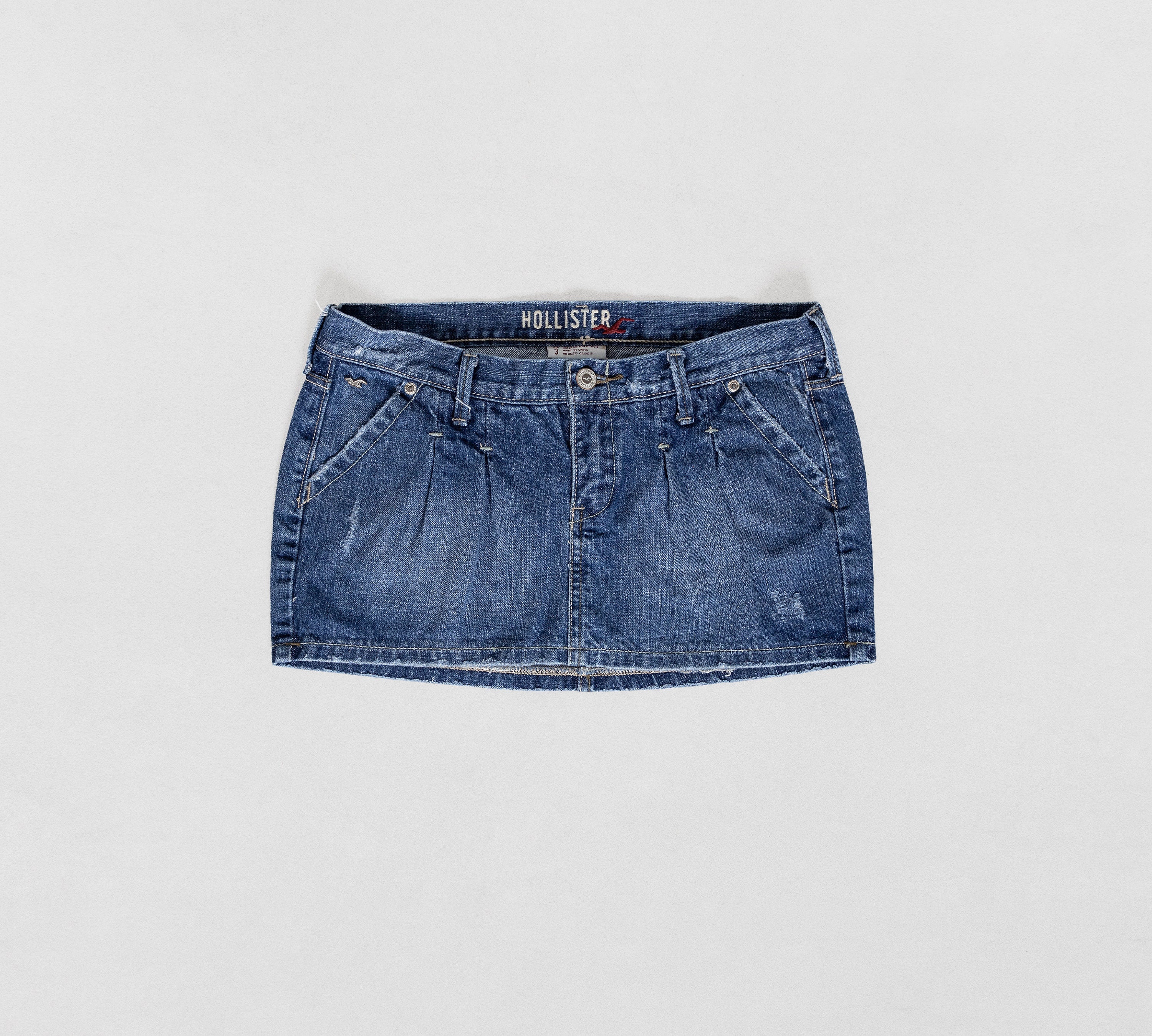 Denim mini skirt hollister best sale