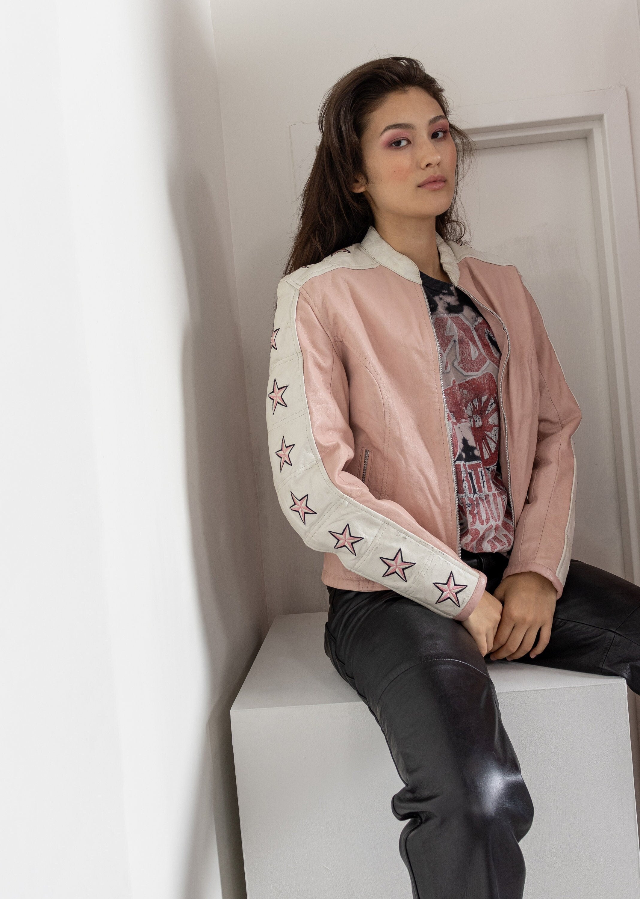 Pink Leather Y2K Jacket – Better Stay Together